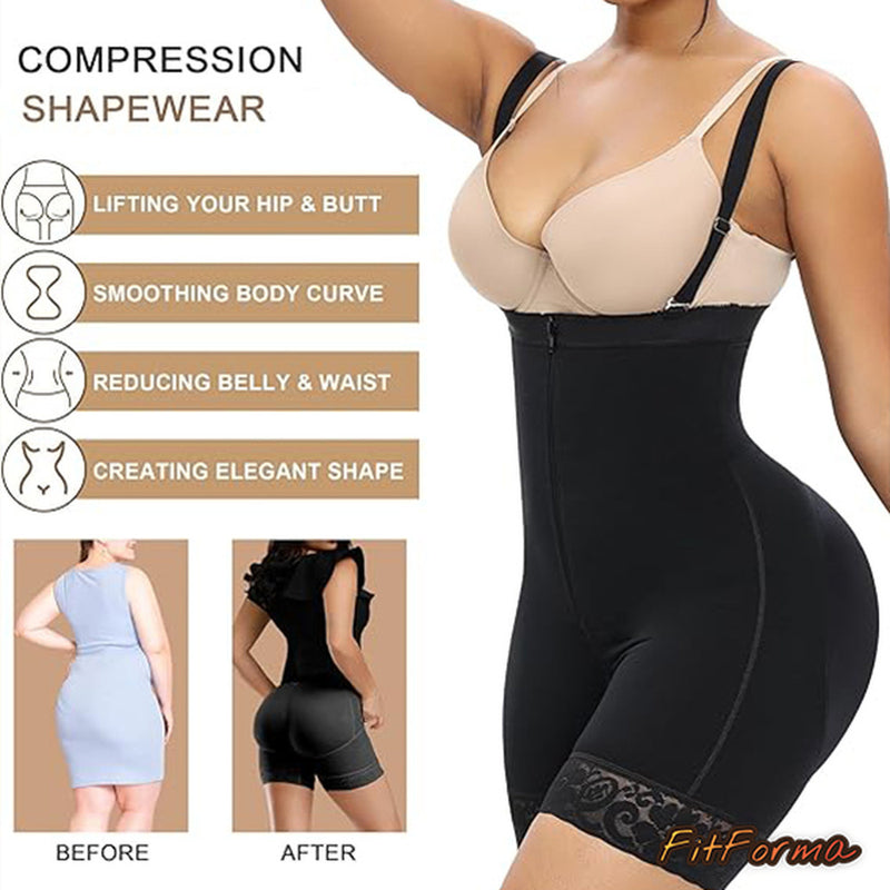 High - Waist Tummy - Control ShapeWear Party Daily REACH - Certified Lace - Trim