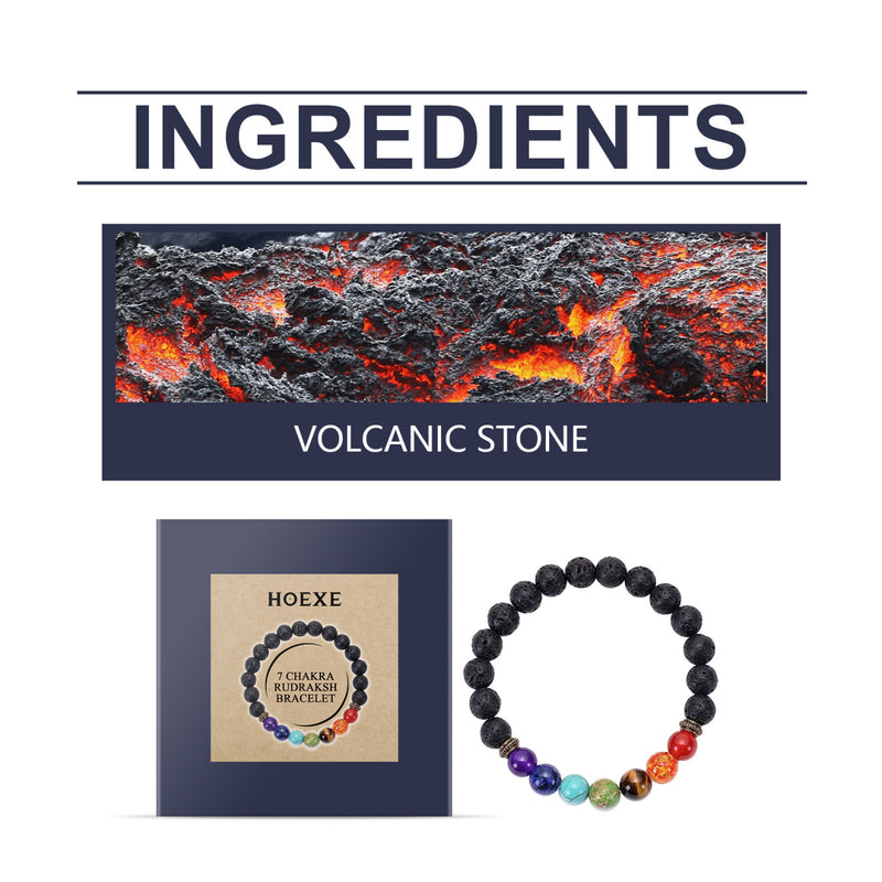 Hoexe Colorful Volcanic Stone Bracelet Jewelry Bead Bracelet Colorful Volcanic Stone Bracelet Adjustable Woven Beading