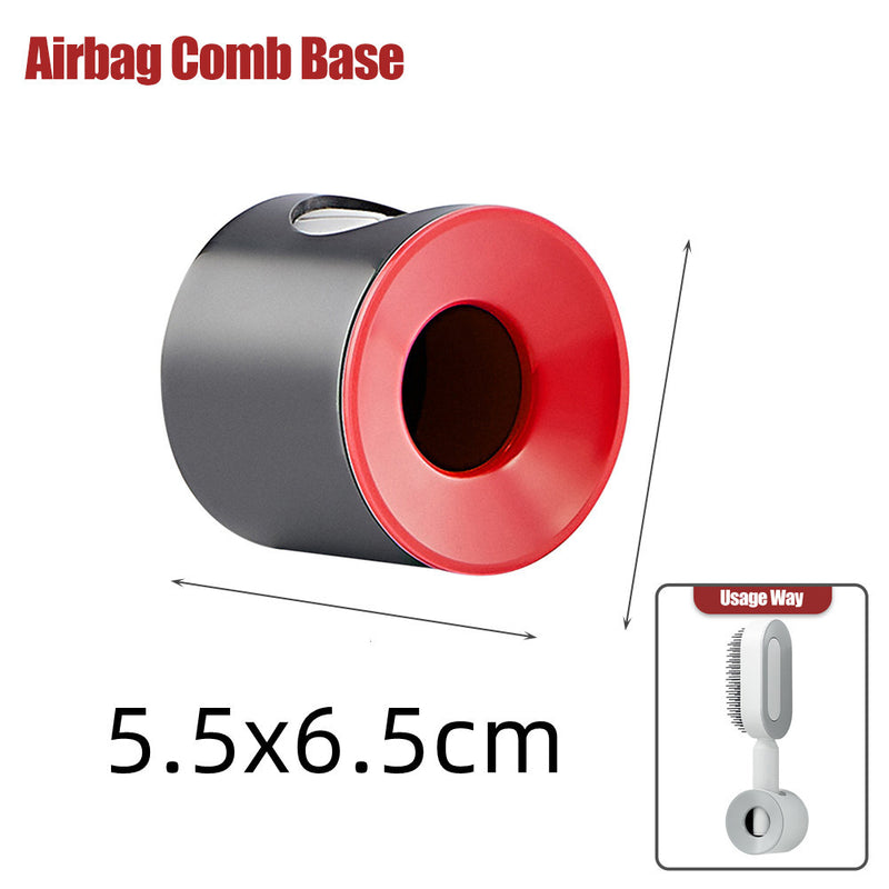 Cepillo autolimpiable para el cabello para mujeres, con una sola tecla, para la pérdida del cabello, con bolsa de aire, masajeador para el cuero cabelludo, peine antiestático.