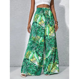 Palazzo Pants For Women Casual High Waist Printed Wide Leg Pant Trendy Boho Trousers Fashion Beach Outfits
