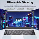 15.6" Windows 11 Pro Laptops Intel Celeron N4000 16GB RAM 1TB SSD Laptops Office Computer PC Fingerprint Unlock Notebook