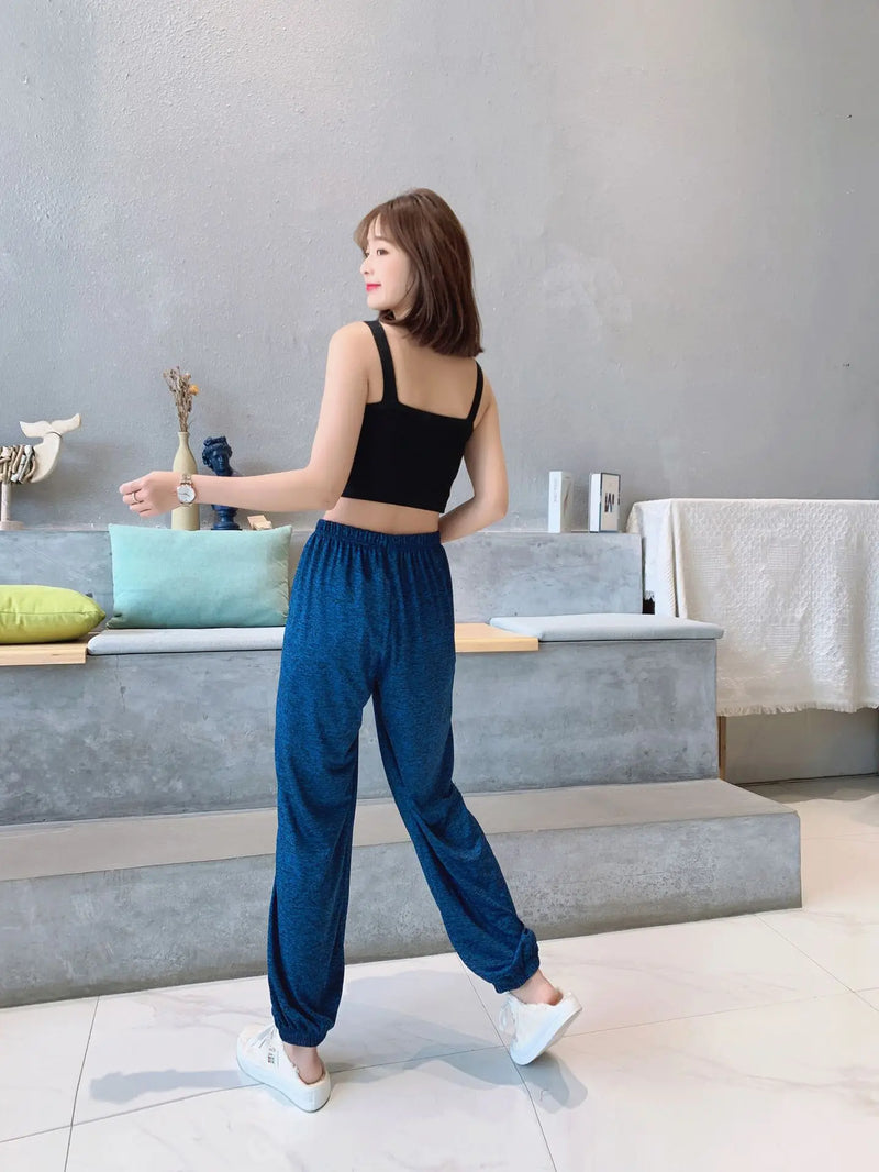 2XL-7XL брюки женские New Plus Fat Large Size Home Wear Wide Leg Sleep Trousers Spring Autumn Cotton Pants Female Pijama Mujer