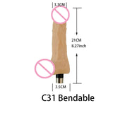 Fredorch Sex Machine Accessories 3XLR Connector Big Dildo Skin Color Dildo Vibrating Dildo Bendable Dildo Heated Dildo Vagina