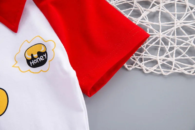 Baby Boys Cotton Clothing Sets Kids Cute Cartoon Winnie The Pooh Summer Suits T-Shirt Shorts Clothes Children 0 1 2 3 4 Years