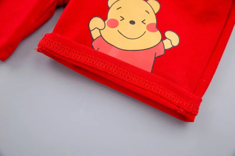 Baby Boys Cotton Clothing Sets Kids Cute Cartoon Winnie The Pooh Summer Suits T-Shirt Shorts Clothes Children 0 1 2 3 4 Years