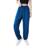 2XL-7XL брюки женские New Plus Fat Large Size Home Wear Wide Leg Sleep Trousers Spring Autumn Cotton Pants Female Pijama Mujer
