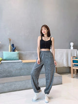 2XL-7XL брюки женские New Plus Fat Large Size Home Wear Wide Leg Sleep Trousers Spring Autumn Cotton Pants Female Pijama Mujer
