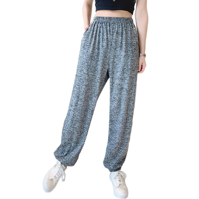 2XL-7XL брюки женские New Plus Fat Large Size Home Wear Wide Leg Sleep Trousers Spring Autumn Cotton Pants Female Pijama Mujer