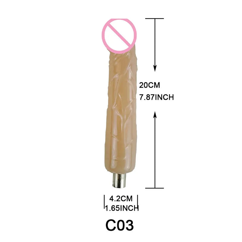 Fredorch Sex Machine Accessories 3XLR Connector Big Dildo Skin Color Dildo Vibrating Dildo Bendable Dildo Heated Dildo Vagina