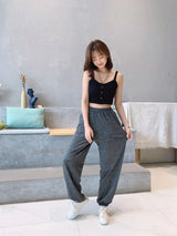 2XL-7XL брюки женские New Plus Fat Large Size Home Wear Wide Leg Sleep Trousers Spring Autumn Cotton Pants Female Pijama Mujer