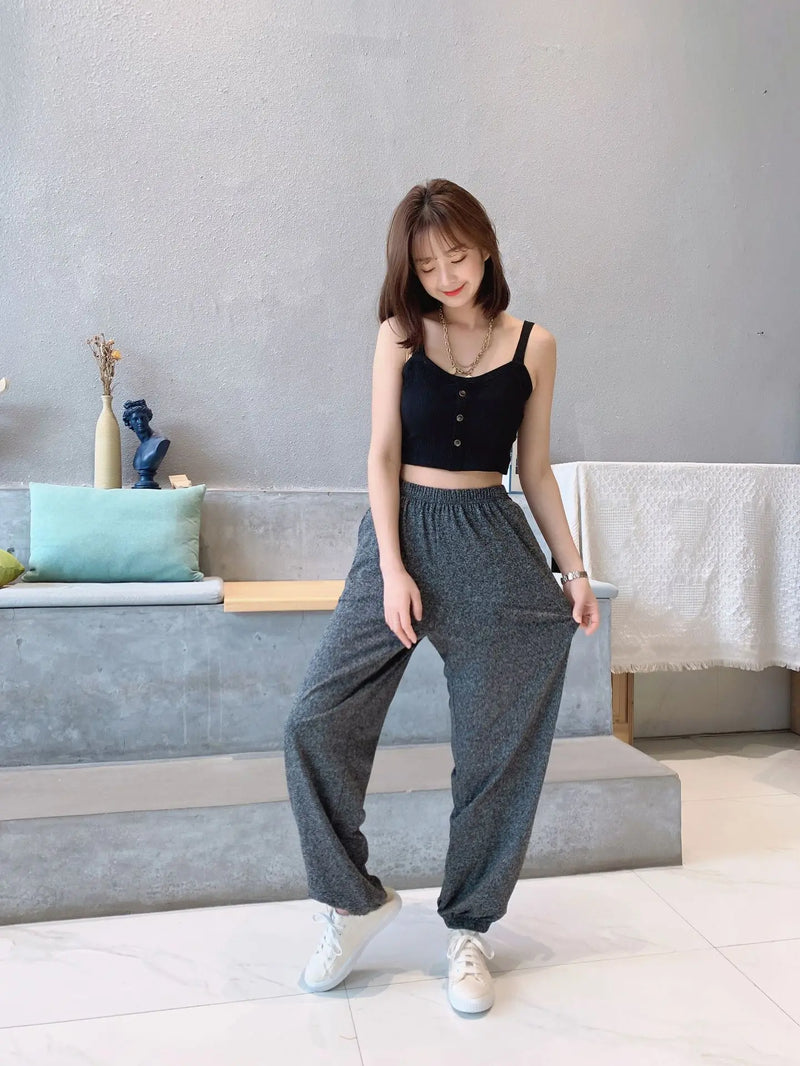 2XL-7XL брюки женские New Plus Fat Large Size Home Wear Wide Leg Sleep Trousers Spring Autumn Cotton Pants Female Pijama Mujer