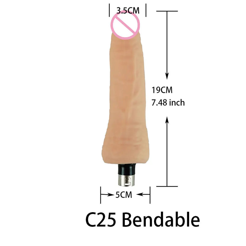 Fredorch Sex Machine Accessories 3XLR Connector Big Dildo Skin Color Dildo Vibrating Dildo Bendable Dildo Heated Dildo Vagina