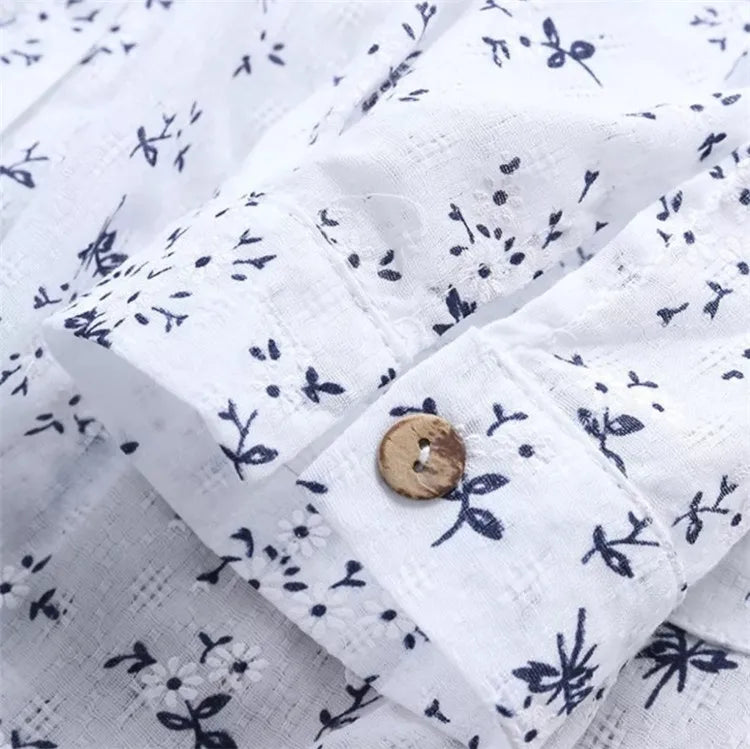 5XL -S  Large Size Blouse Tunic Women Beach Cover Up 2025 Woman Shirts Summer Dress Flower Print Swim Cover-up Tops Beachwear