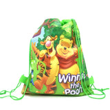8/16/24/50PCS Winnie Pooh Decoration Birthday Party Beautiful Non-Woven Fabric Drawstring Gift Bags Birthday Supplies For Kids