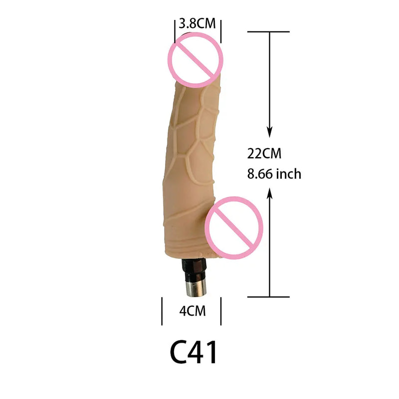 Fredorch Sex Machine Accessories 3XLR Connector Big Dildo Skin Color Dildo Vibrating Dildo Bendable Dildo Heated Dildo Vagina