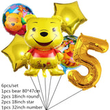 Disney Cartoon Winnie The Pooh Tablecloth Supplies Winnie The Pooh Party Disposable Table Cover Kids Birthday Party Decoration