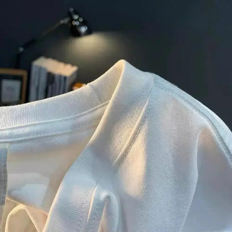 Winnie The Pooh Classic Cotton Tshirt Pink Blue Color Options Cartoon Face Print Short Sleeve Casual Tops 2025 Streetwear