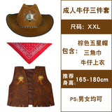 Wild West Cosplay Western Cowboy Cowgirl Costume Halloween Dress Up Clothes for Adult Kids Role Play Party Fancy Outfits Gifts
