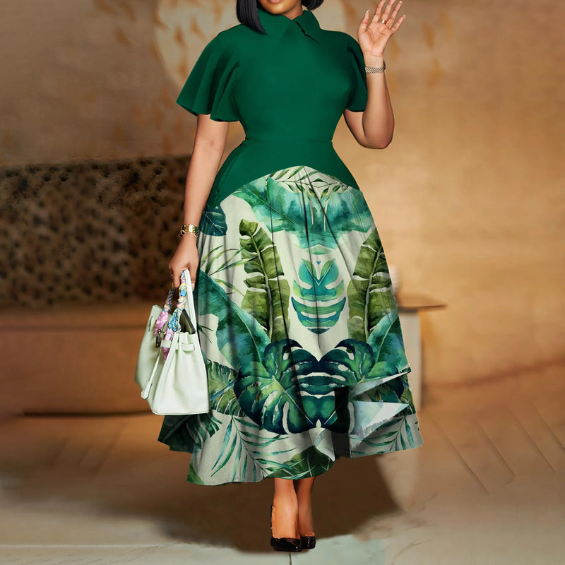 XL-5XL Plus Size Clothes Dresses Women Robes Summer Short Sleeve Street Style Casual 3XL 4XL Big Size Maxi Dress Oversized