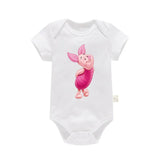 Cute Winnie the Pooh Bear Cartoon Toddler Jumpsuit Baby Girl Boy Black Cotton Clothes Kawaii Summer Newborn Baby Romper