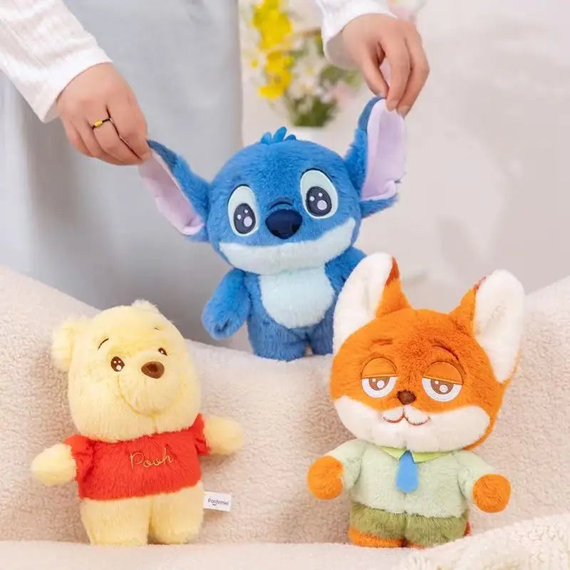 New MINISO Winnie the Pooh series stuffed plush toys, cute cartoon dolls, fun collectibles, perfect birthday gifts for kids.