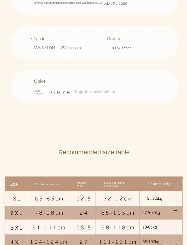 XL-5XL Women's Underwear Sexy Lace Panties Girls Flower Comfort Briefs Large Size Mid Waist Seamless Underpants Female Lingerie