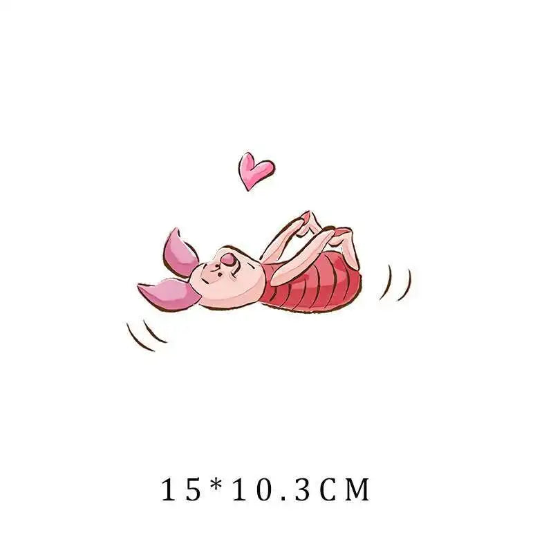 Miniso Co branded IP Winnie The Pooh Heat Transfer Clothes Stickers For Children Iron On Transfer Patches For Clothes Decor