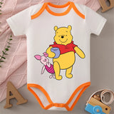 Winnie the Pooh MINISO 100% Cotton Jumpsuit Baby Cloths Onesie Bodysuit for 0 To 12 Months Newborn Best Cute Gift for Baby