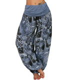 Plus Size 1XL-8XL Woman‘s Fashion  Multi-color Digital Printed Harem Pants Trousers Ladies Long Leg Wide Leg Pants Pants