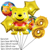 Disney Cartoon Winnie The Pooh Tablecloth Supplies Winnie The Pooh Party Disposable Table Cover Kids Birthday Party Decoration