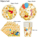 Disney Cartoon Winnie The Pooh Tablecloth Supplies Winnie The Pooh Party Disposable Table Cover Kids Birthday Party Decoration