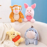 New MINISO Winnie the Pooh series stuffed plush toys, cute cartoon dolls, fun collectibles, perfect birthday gifts for kids.