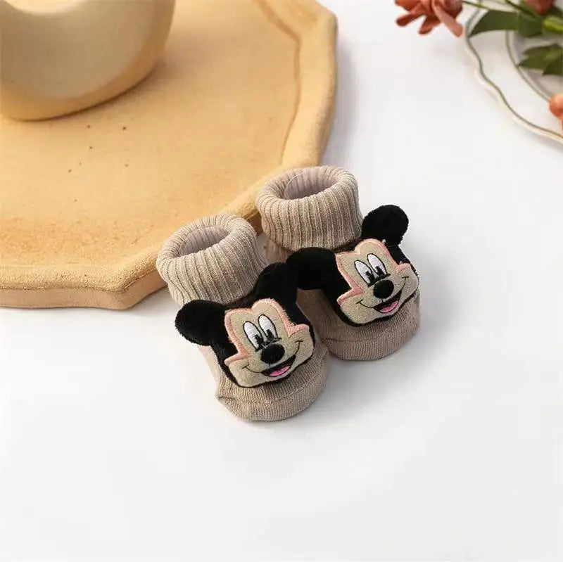 Cute Winnie the Pooh Baby Boy Socks Cotton Baby Socks Rubber Anti Slip Boy Girl Floor Kids Toddlers Sock Infant Newborn Gift