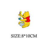 Winnie the Pooh Bear Cartoon Patches for Clothes Heat Transfer Thermal Stickers DIY Kids T shirt Iron on for Women Appliqued
