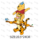 Children's Cartoon Winnie The Pooh Cute Winnie And His Friend Image Ironing Patches Transfer On The Clothes Garment Accessory