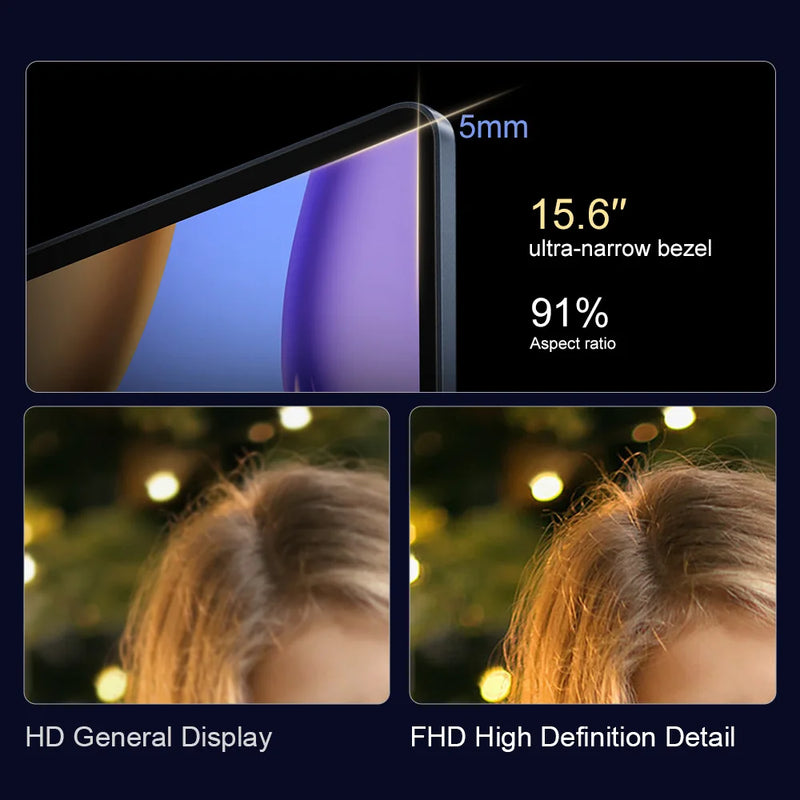 Portable Laptop 15.6inch Intel Celeron N5095 16GB RAM 1TB SSD DDR4 Windows 11 Pro Camera Fingerprint Backlit Keypad Computer PC