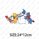 Winnie the Pooh  Clothing Thermoadhesive Patches High quality adhesive backing Iron-on Cartoon Stickers Cheap  DIY Appliques