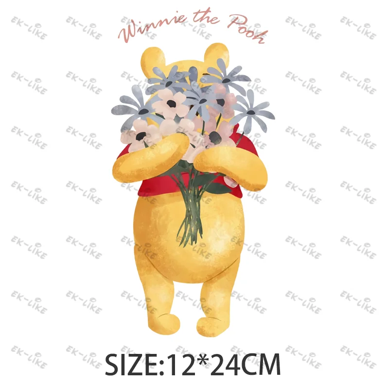 Children's Cartoon Winnie The Pooh Cute Winnie And His Friend Image Ironing Patches Transfer On The Clothes Garment Accessory