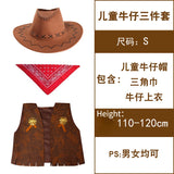 Wild West Cosplay Western Cowboy Cowgirl Costume Halloween Dress Up Clothes for Adult Kids Role Play Party Fancy Outfits Gifts
