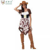 Halloween Costume Adult Female Western Cowboy Costume Sexy Halloween Cosplay Masquerade Cosplay Costume Show Fancy Dress Pretty