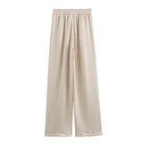 2024 Autumn Women Casual Blazer Coat Pants Set Long Sleeve Double Breasted Blazer + Wide Leg Trousers Lady Office Outfit