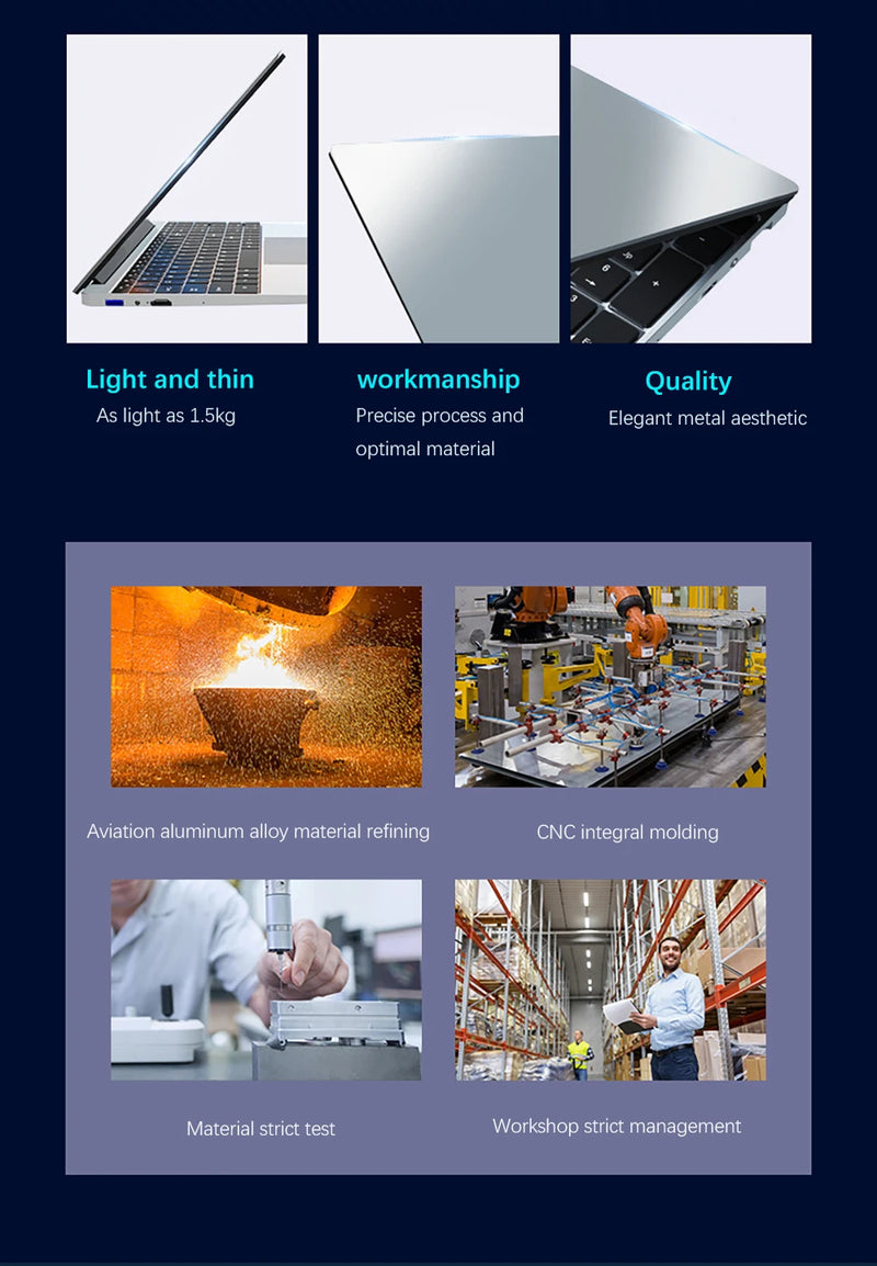 Ultrabook Laptop 15.6 inch AMD R7 4700U Backlit Keyboard Windows11 32GB DDR4 2TB Fingerprint Unlock Gaming Laptop Computer