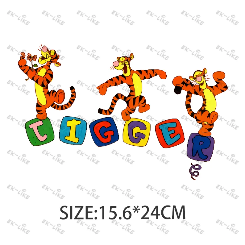 Children's Cartoon Winnie The Pooh Cute Winnie And His Friend Image Ironing Patches Transfer On The Clothes Garment Accessory