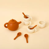 Wooden Afternoon Tea Set Toys,Early Educational Toys for Toddlers,Kitchen Accessories Afternoon Tea Party Food Play Girls Toys