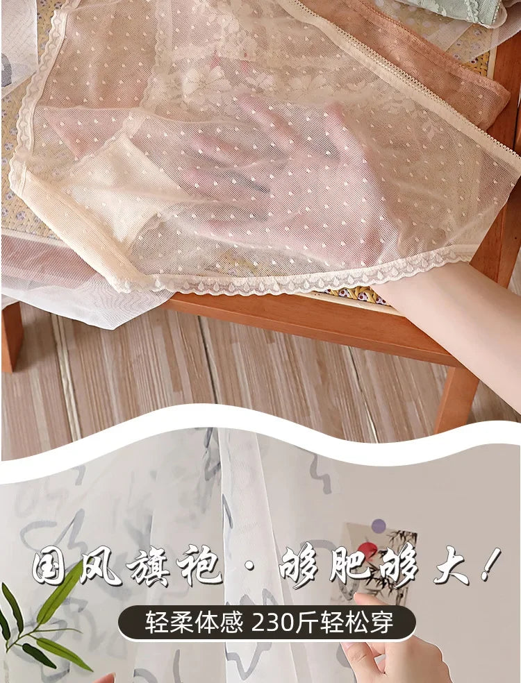 XL-5XL Women's Underwear Sexy Lace Panties Girls Flower Comfort Briefs Large Size Mid Waist Seamless Underpants Female Lingerie