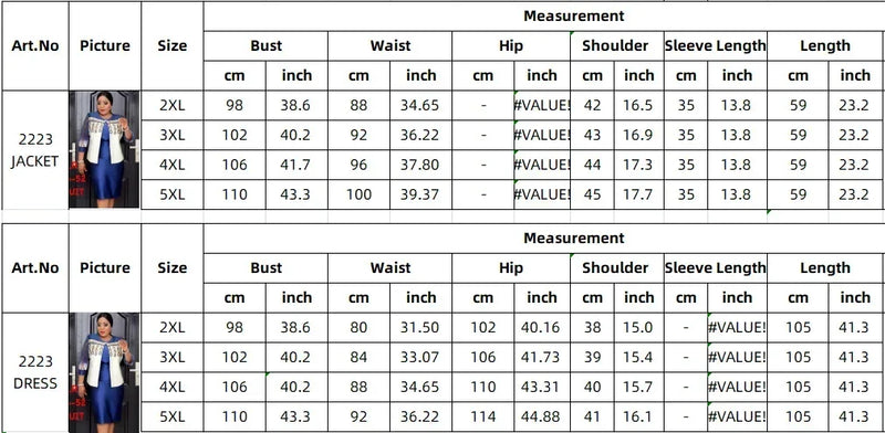 4XL 5XL Africa Plus Size Women Dress 2 Piece suit Spring Autumn New Round Neck 3/4 Sleeve Pleated Dress Large Size Clothes