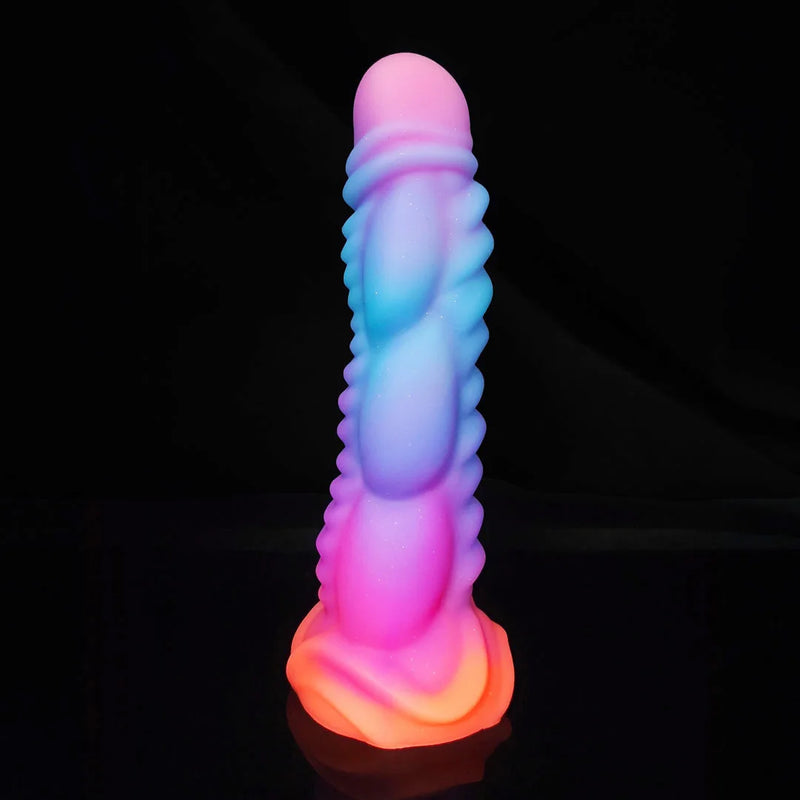 Silicone Realistic Dildo Luminous Monster Dildo Deep Anal Plug Explore Prostate Massage Anal Dildo Butt Plug Anal Toys Sexshop