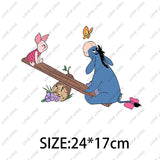 Winnie the Pooh  Clothing Thermoadhesive Patches High quality adhesive backing Iron-on Cartoon Stickers Cheap  DIY Appliques