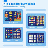 Montessori Toys Busy Board Sensory Activity Developing Board for Motor Skills,Learning Board for Toddlers  Christmas Gift