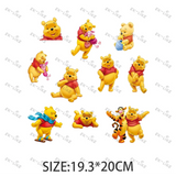 Children's Cartoon Winnie The Pooh Cute Winnie And His Friend Image Ironing Patches Transfer On The Clothes Garment Accessory